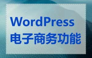 WordPress 电子商务功能