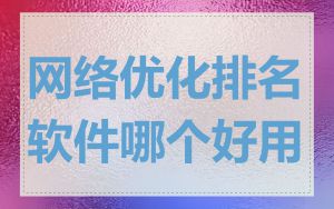 网络优化排名软件哪个好用