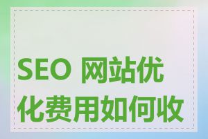 SEO 网站优化费用如何收费