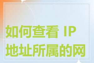 如何查看 IP 地址所属的网域