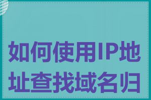 如何使用IP地址查找域名归属