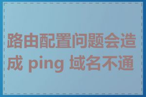 路由配置问题会造成 ping 域名不通吗