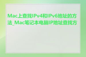 Mac上查找IPv4和IPv6地址的方法_Mac笔记本电脑IP地址查找方法