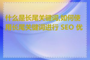 什么是长尾关键词,如何使用长尾关键词进行 SEO 优化