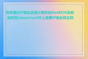 怎样通过IP地址反查计算机的NetBIOS名称_如何在Linux/macOS上查看IP地址和主机名