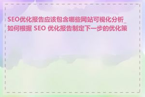 SEO优化报告应该包含哪些网站可视化分析_如何根据 SEO 优化报告制定下一步的优化策略