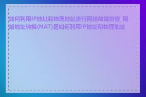 如何利用IP地址和物理地址进行网络故障排查_网络地址转换(NAT)是如何利用IP地址和物理地址的