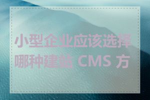 小型企业应该选择哪种建站 CMS 方案