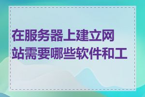 在服务器上建立网站需要哪些软件和工具