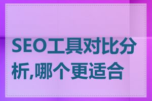 SEO工具对比分析,哪个更适合我