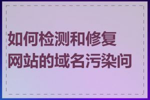 如何检测和修复网站的域名污染问题