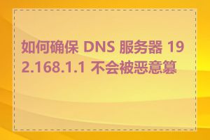 如何确保 DNS 服务器 192.168.1.1 不会被恶意篡改