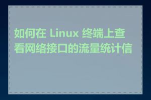 如何在 Linux 终端上查看网络接口的流量统计信息