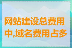 网站建设总费用中,域名费用占多少