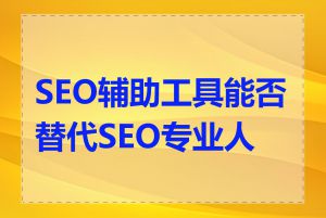 SEO辅助工具能否替代SEO专业人士