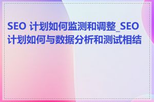 SEO 计划如何监测和调整_SEO 计划如何与数据分析和测试相结合