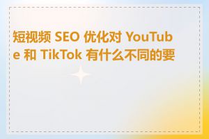 短视频 SEO 优化对 YouTube 和 TikTok 有什么不同的要求