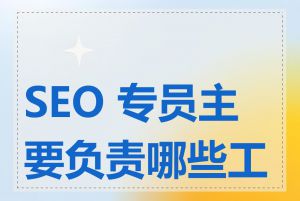 SEO 专员主要负责哪些工作