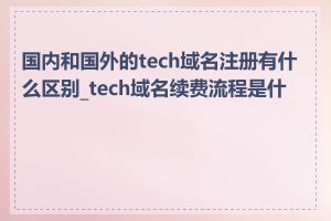 国内和国外的tech域名注册有什么区别_tech域名续费流程是什么