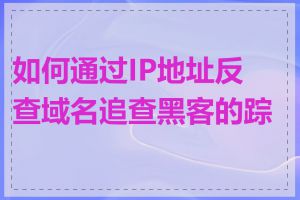 如何通过IP地址反查域名追查黑客的踪迹