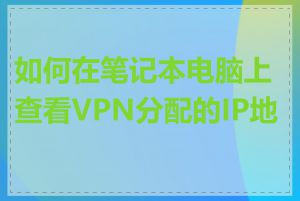 如何在笔记本电脑上查看VPN分配的IP地址