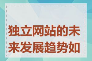 独立网站的未来发展趋势如何