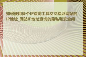 如何使用多个IP查询工具交叉验证网站的IP地址_网站IP地址查询的隐私和安全问题