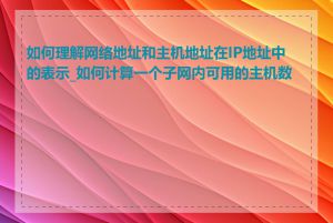 如何理解网络地址和主机地址在IP地址中的表示_如何计算一个子网内可用的主机数量