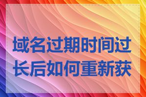 域名过期时间过长后如何重新获取