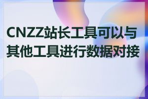 CNZZ站长工具可以与其他工具进行数据对接吗