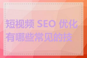 短视频 SEO 优化有哪些常见的技巧