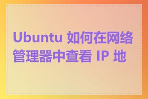 Ubuntu 如何在网络管理器中查看 IP 地址