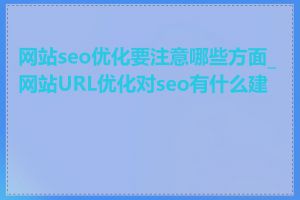 网站seo优化要注意哪些方面_网站URL优化对seo有什么建议