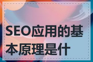 SEO应用的基本原理是什么