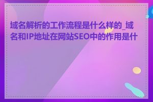 域名解析的工作流程是什么样的_域名和IP地址在网站SEO中的作用是什么