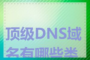 顶级DNS域名有哪些类型