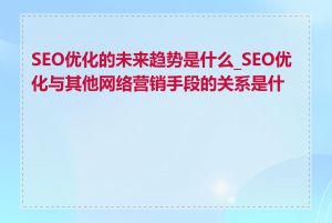 SEO优化的未来趋势是什么_SEO优化与其他网络营销手段的关系是什么