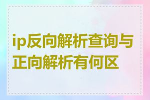 ip反向解析查询与正向解析有何区别