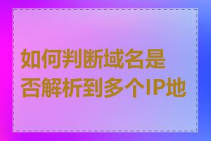 如何判断域名是否解析到多个IP地址