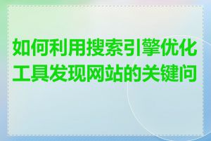 如何利用搜索引擎优化工具发现网站的关键问题