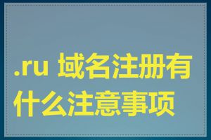 .ru 域名注册有什么注意事项吗