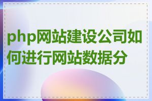 php网站建设公司如何进行网站数据分析