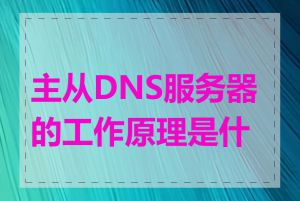 主从DNS服务器的工作原理是什么