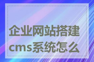 企业网站搭建cms系统怎么选