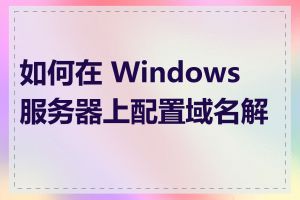 如何在 Windows 服务器上配置域名解析