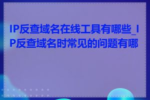 IP反查域名在线工具有哪些_IP反查域名时常见的问题有哪些