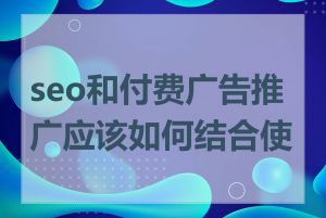 seo和付费广告推广应该如何结合使用