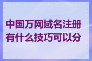 中国万网域名注册有什么技巧可以分享