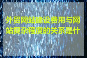 外贸网站建设费用与网站复杂程度的关系是什么