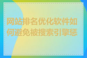 网站排名优化软件如何避免被搜索引擎惩罚